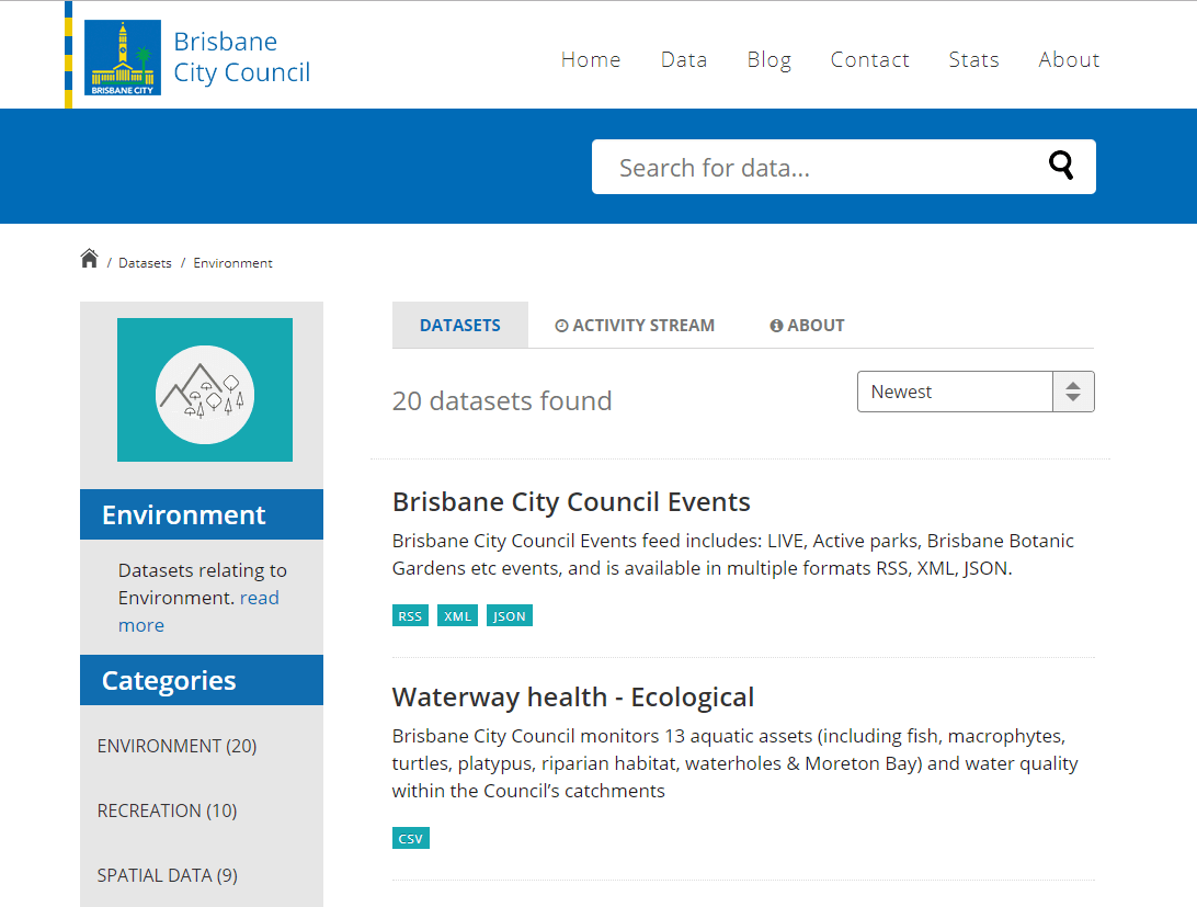 Brisbane City Council Open Data