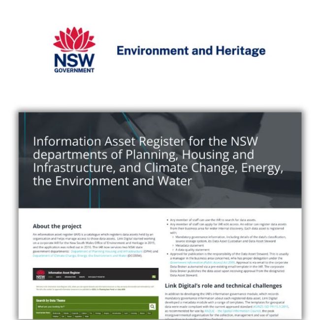 Information Asset Register-NSW Environment and Heritage IAR