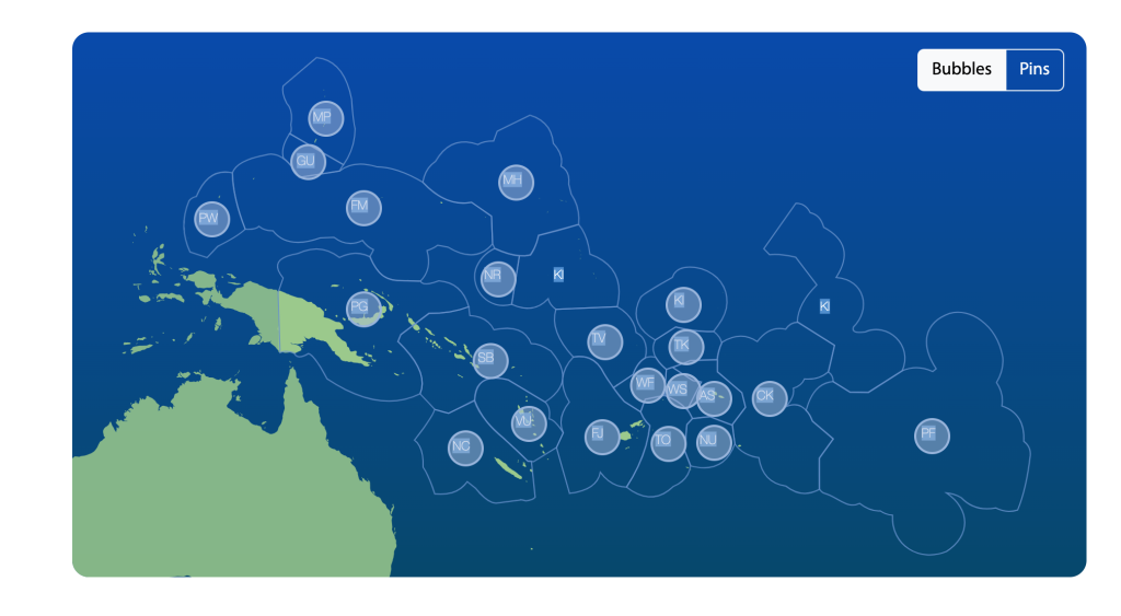 Image of the Pacific Climate Change Projects Map