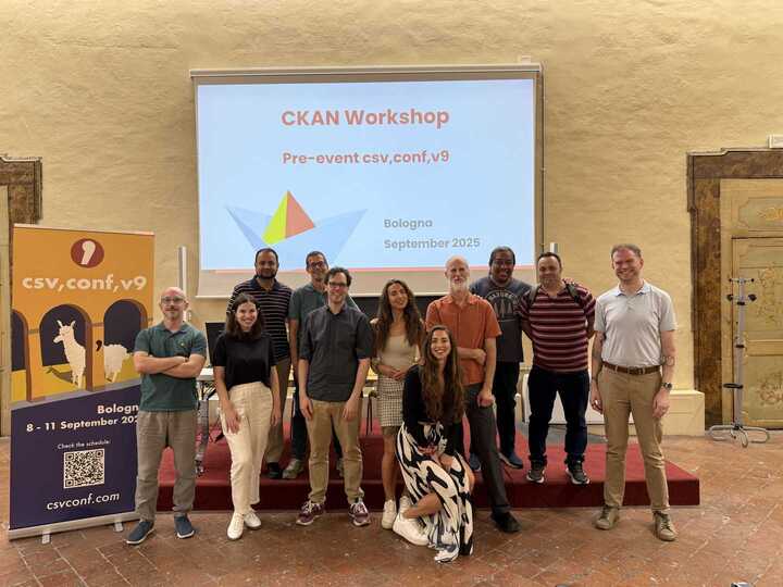 Data meets community: Link Digital talks CKAN at csv,conf,v9 conference, Bologna, Italy